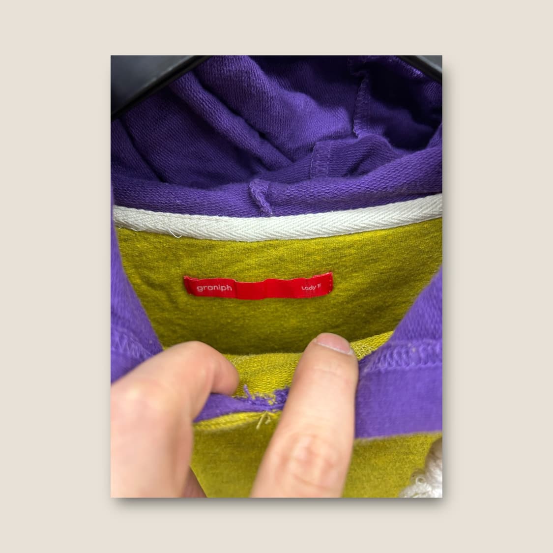 L002 graniph 배색 후드 롱 원피스 size OS  상품이미지2