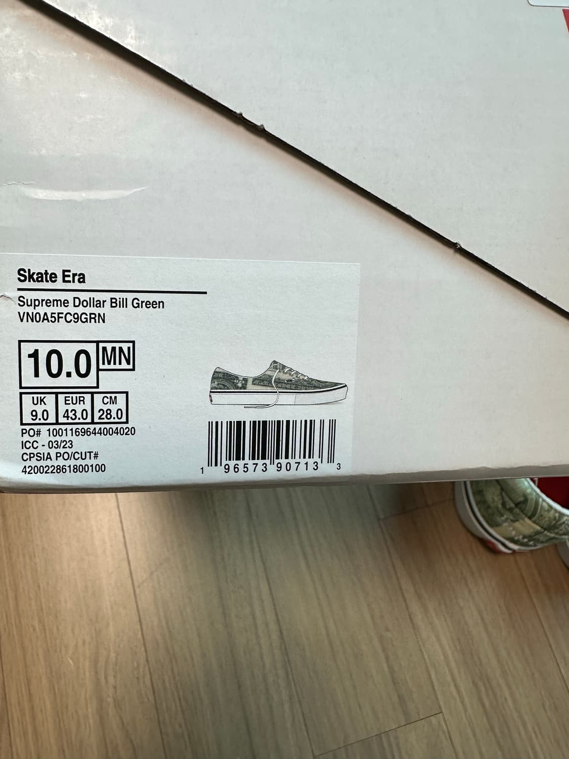 반스 x 슈프림 에라 달러 그린 280 상품이미지9
