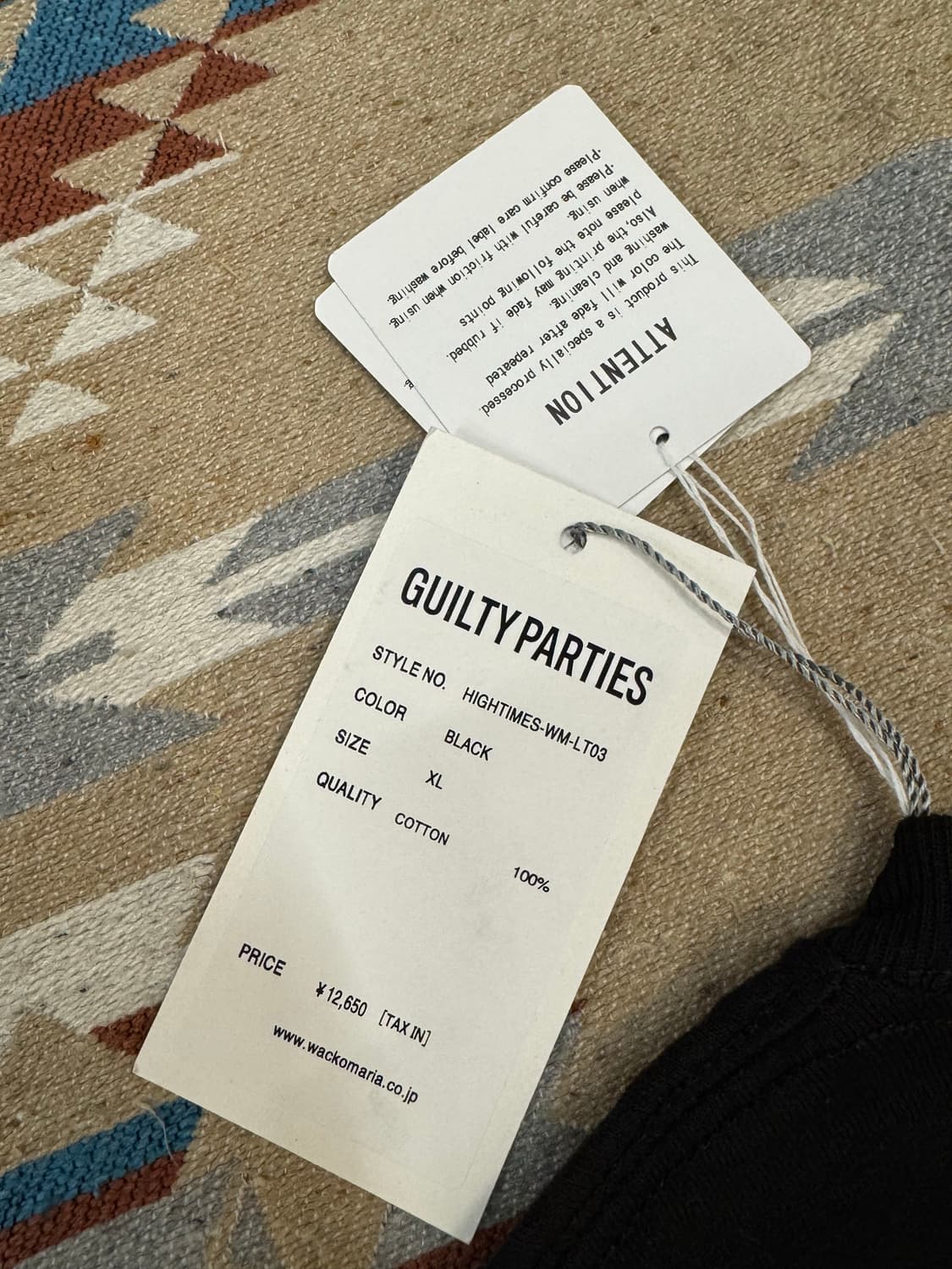 [XL] 와코마리아 x 하이타임즈 헤비웨잇 롱슬리브 블랙 상품이미지6