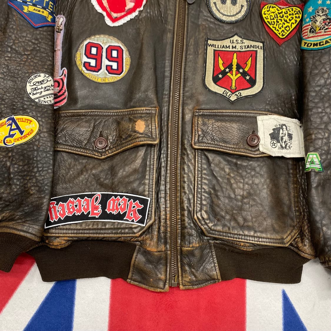 아비렉스A-2 가죽자켓 XL 상품이미지5