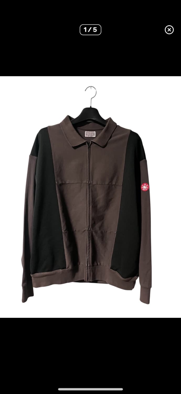 [XL] 카브엠트 패널 집업 가디건 블랙 차콜 상품이미지1