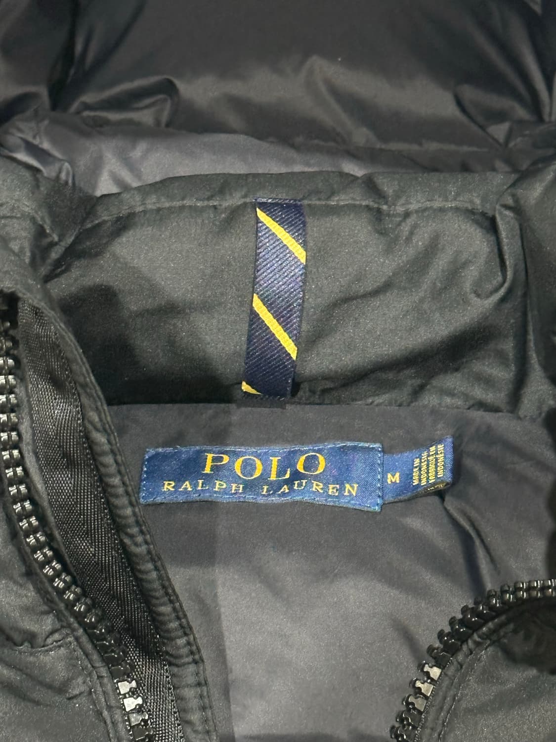 폴로 랄프로렌 고햄 블랙 패딩 M 상품이미지3