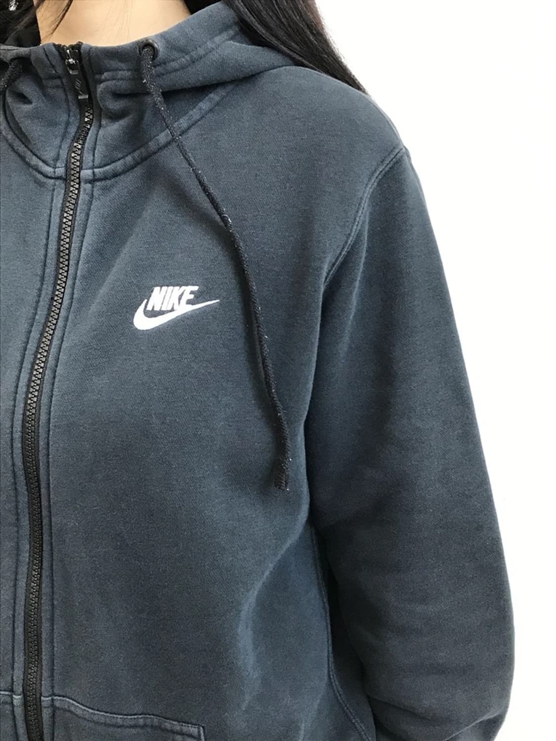 Nike Navy Zip Hoodie Classic Logo 상품이미지3