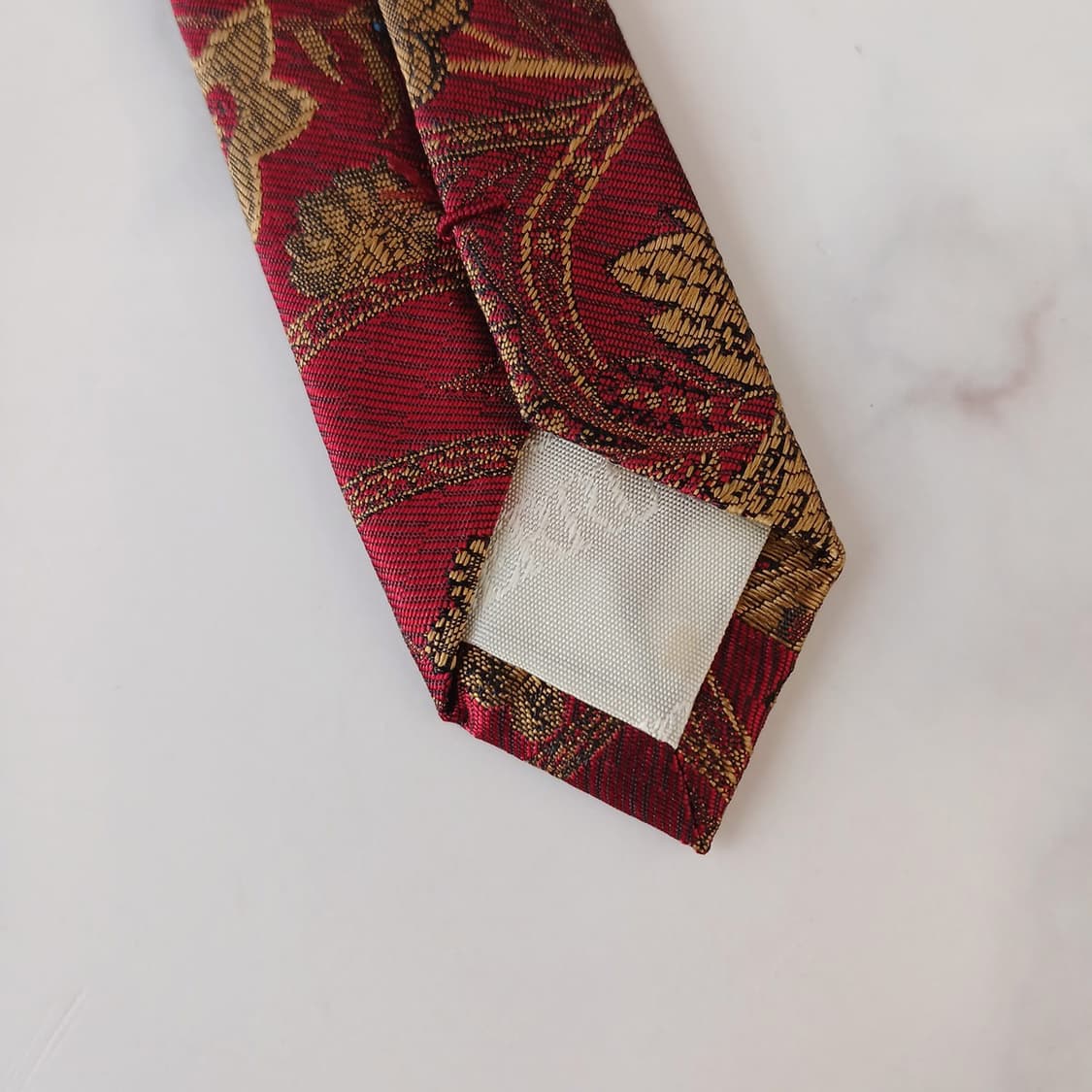 세루티 실크 페이즐리 리프 자카드 넥타이 8.7cm A+등급 A19281 상품이미지8