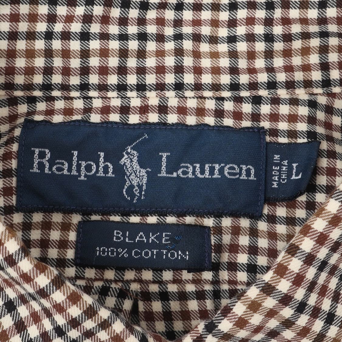 폴로 랄프로렌 블레이크 브라운 깅엄 체크 셔츠 상품이미지8