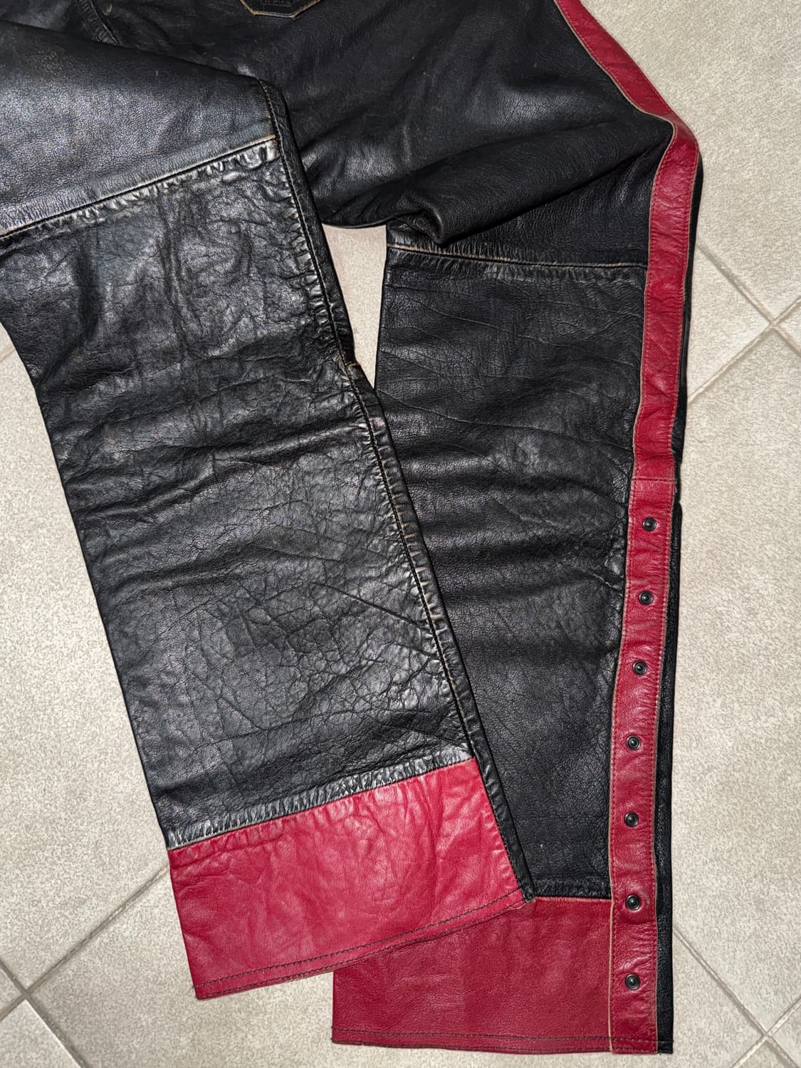 디젤 슬림 레더 팬츠 상품이미지5