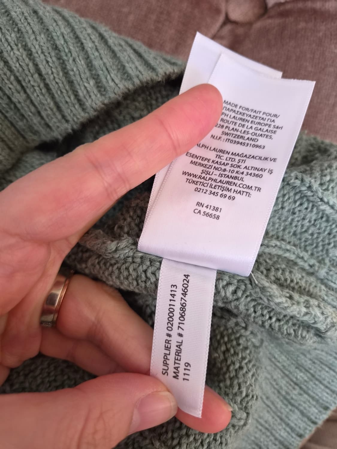  폴로랄프로렌 남성 케이블라운드니트 L사이즈 상품이미지10