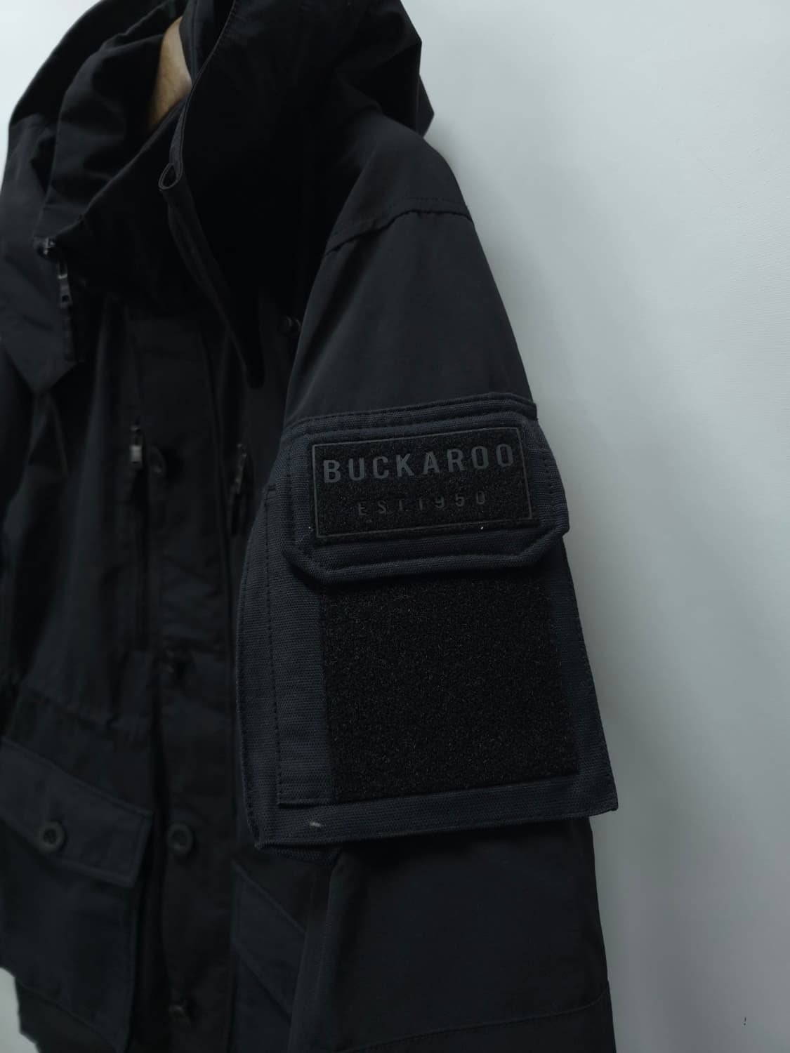 버카루 남성 유틸리티 후드 야상 자켓 (XL/블랙) 상품이미지4