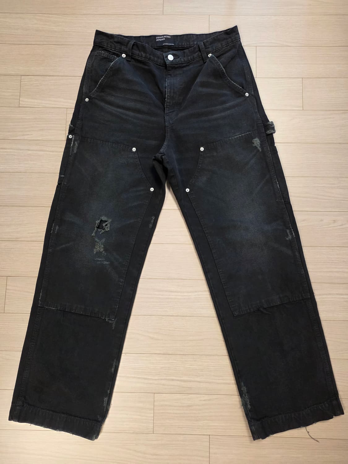 앙팡리쉬데프리메 ERD 스트레이트 디스트레스 더블니 카펜터 31 사이즈 상품이미지3