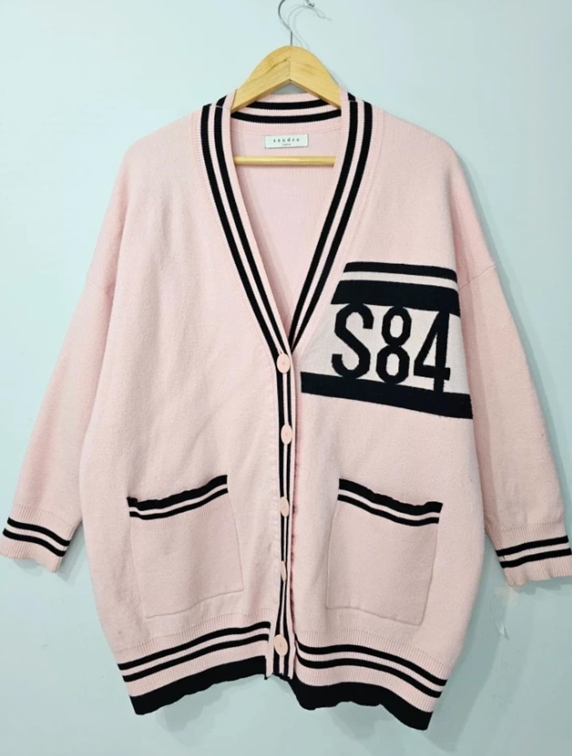 SANDRO 산드로 핑크 가디건 블라우스 F 상품이미지2