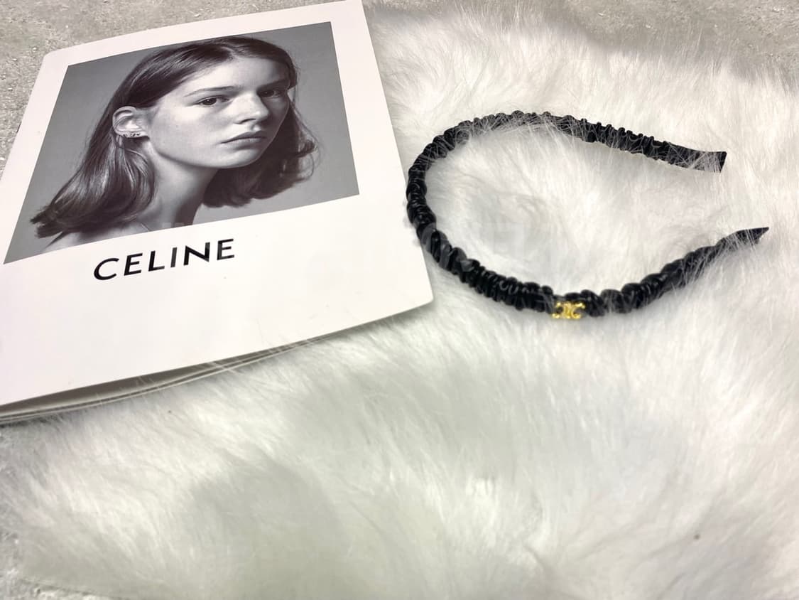 셀린느 레더 헤어밴드 블랙 상품이미지3