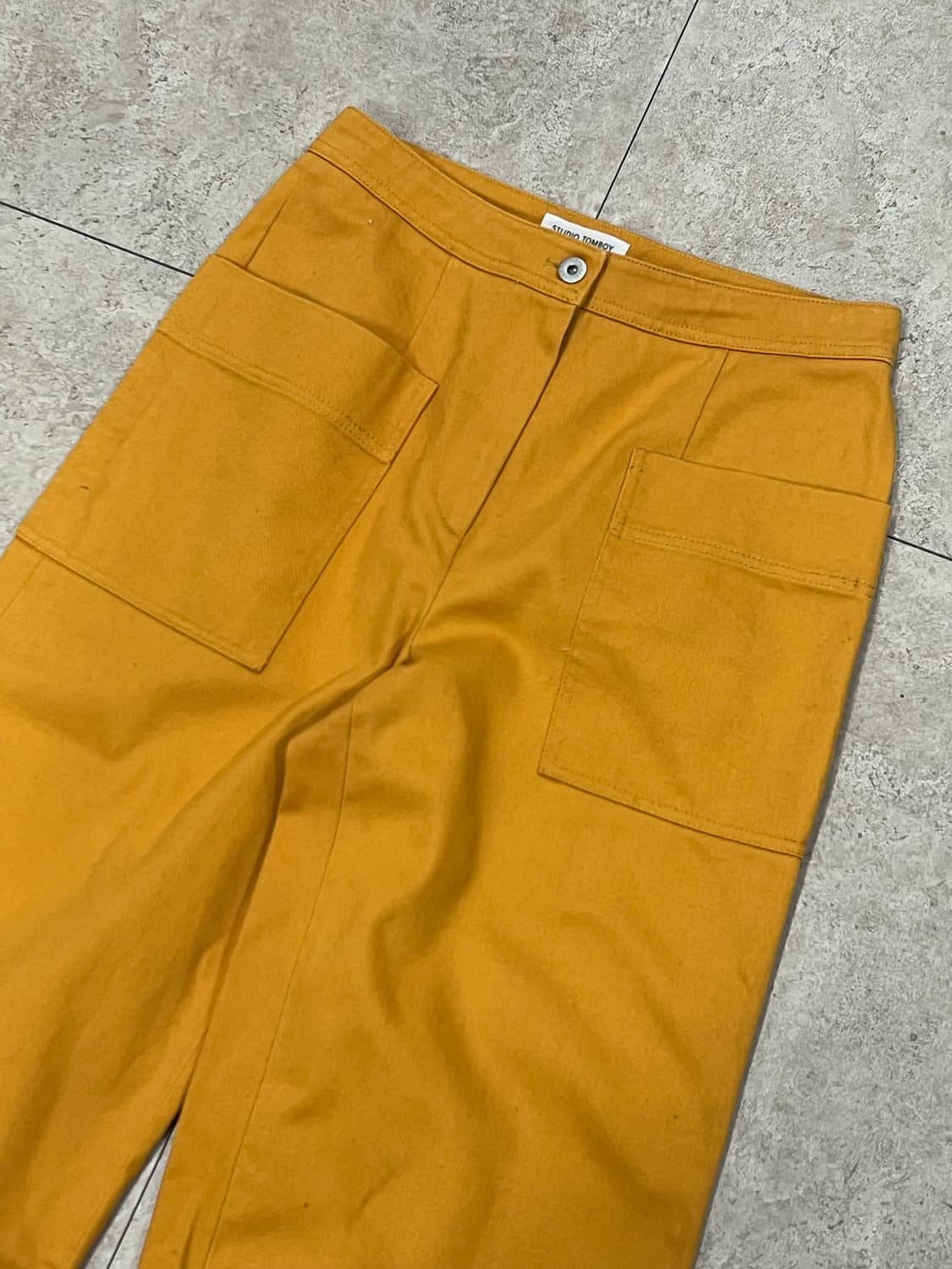 (67-92) 스튜디오톰보이 와이드 코튼 팬츠 머스타드 상품이미지3