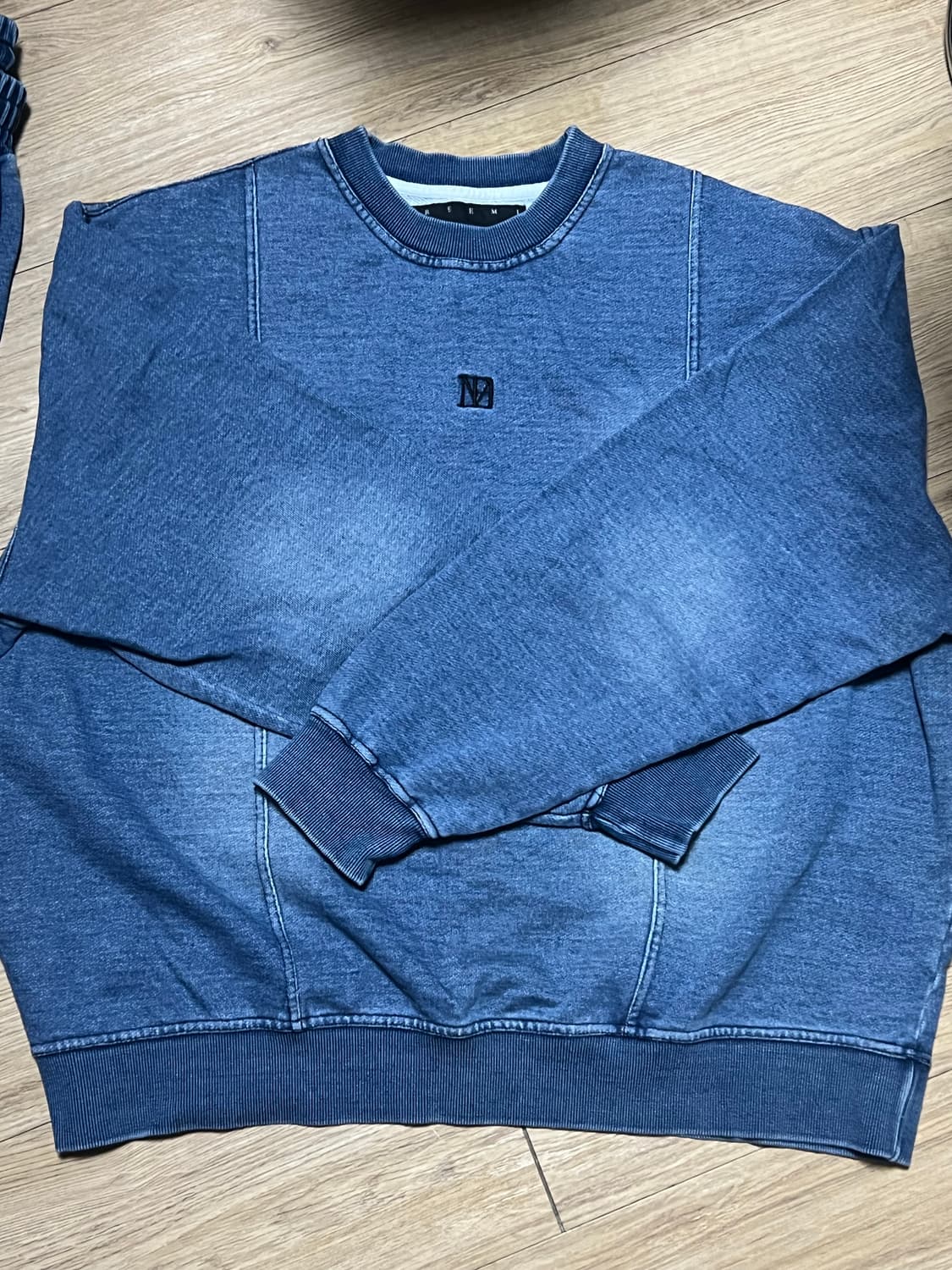 트리밍버드 데님 스웻 셋업 상품이미지5