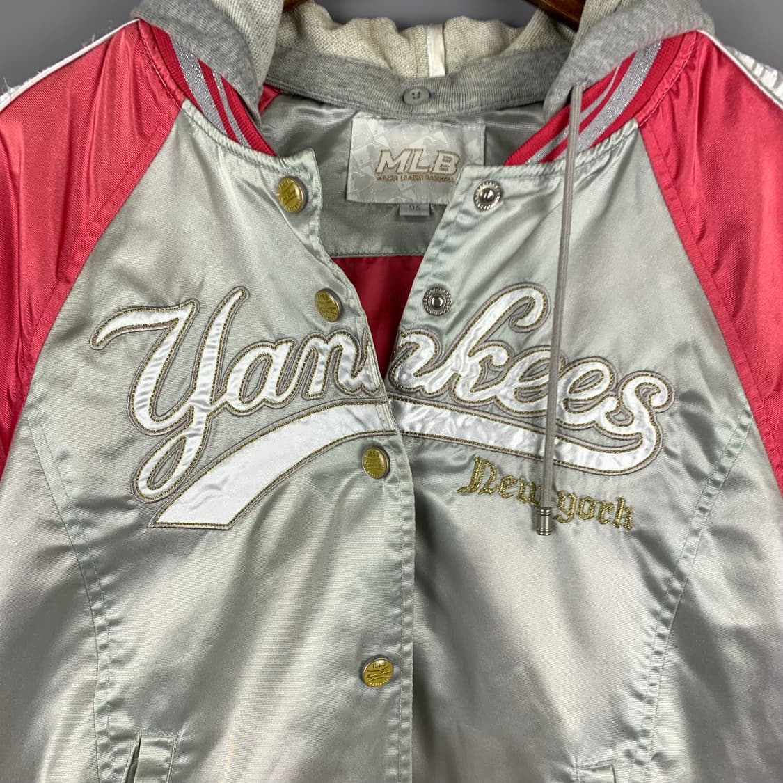 MLB 뉴욕양키스 나그랑 새틴 바시티 자켓 상품이미지4