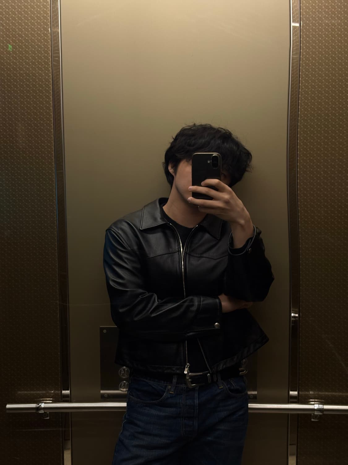 토니웩 웨스턴 크롭 레더 자켓 (XL) 상품이미지1