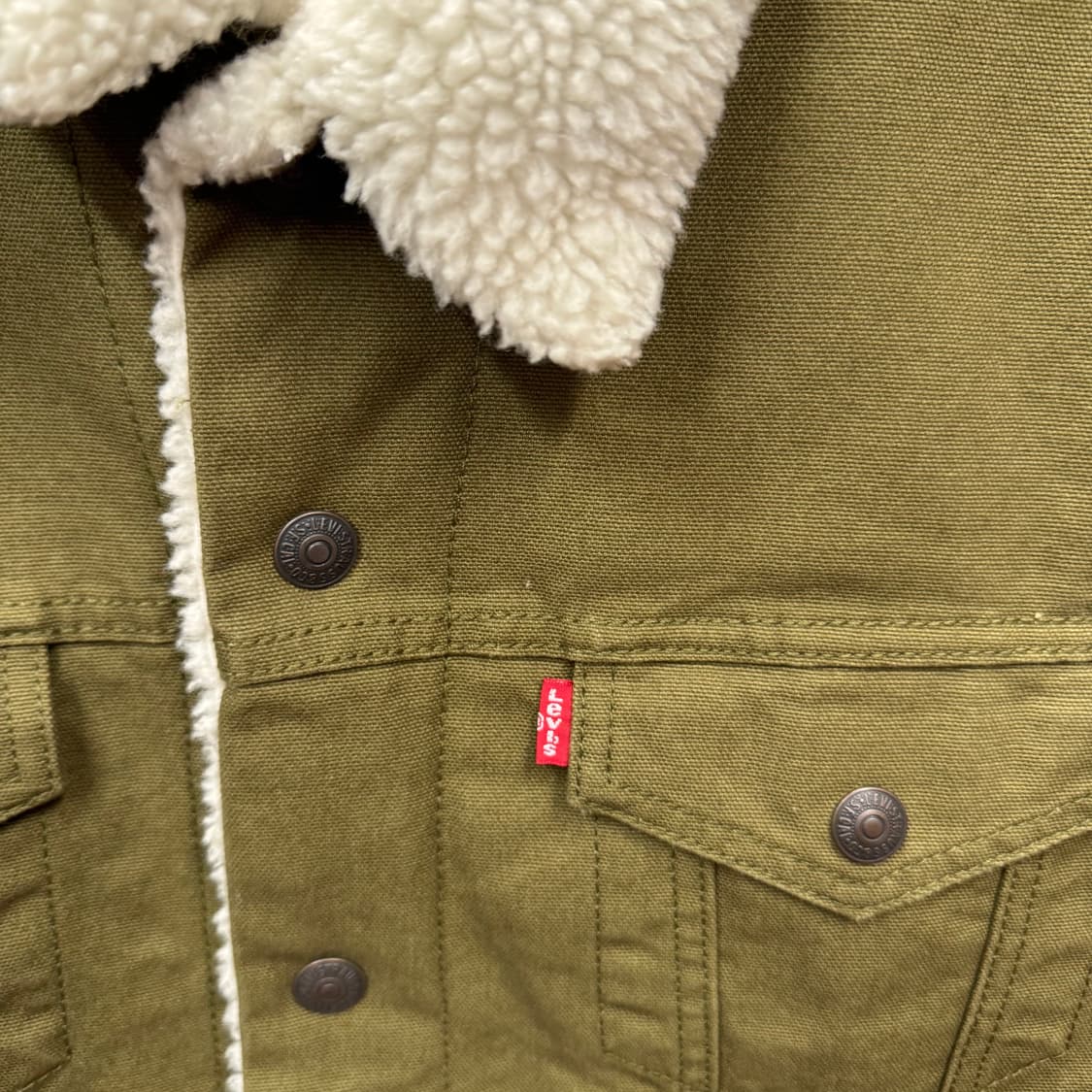 리바이스 타입 3 쉐르파 트러커 자켓 카키 상품이미지5