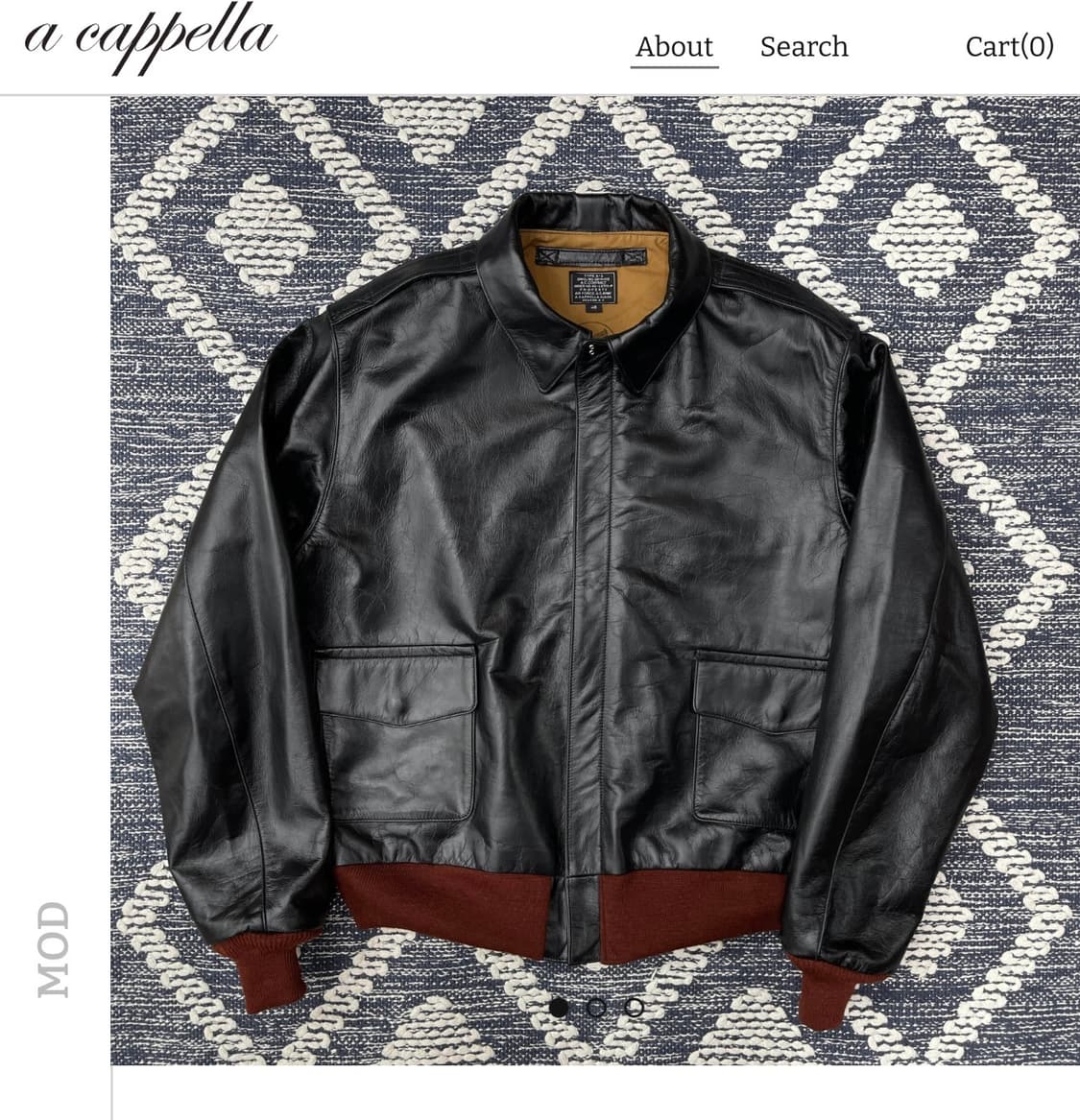 아카펠라클로딩 A-2자켓 레드립 상품이미지1