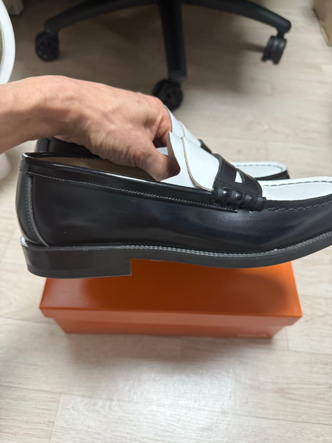 하루타 HS-906 페니로퍼 블랙&화이트 상품이미지7