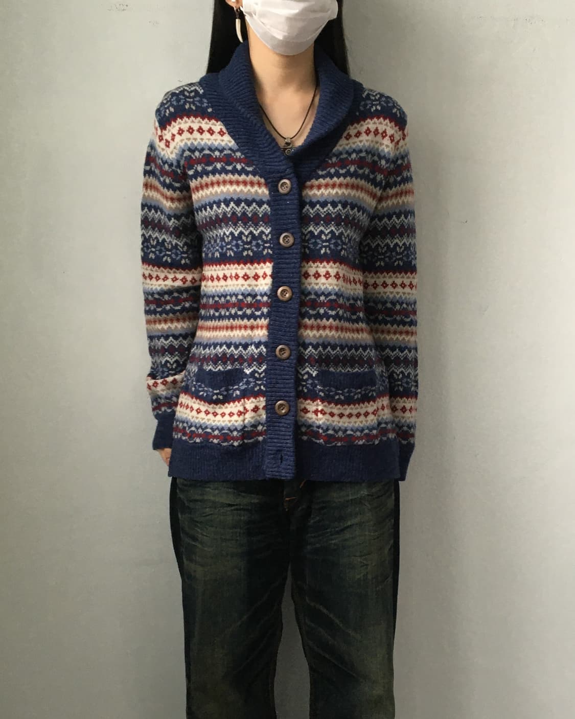 Nordic pattern knit cardigan 상품이미지5