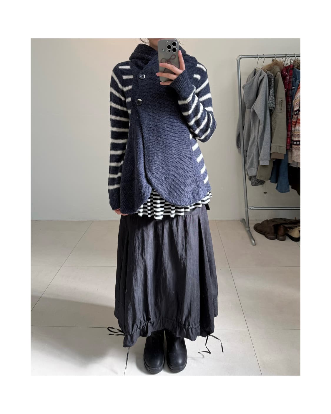 빈티지 후드 니트 상품이미지5