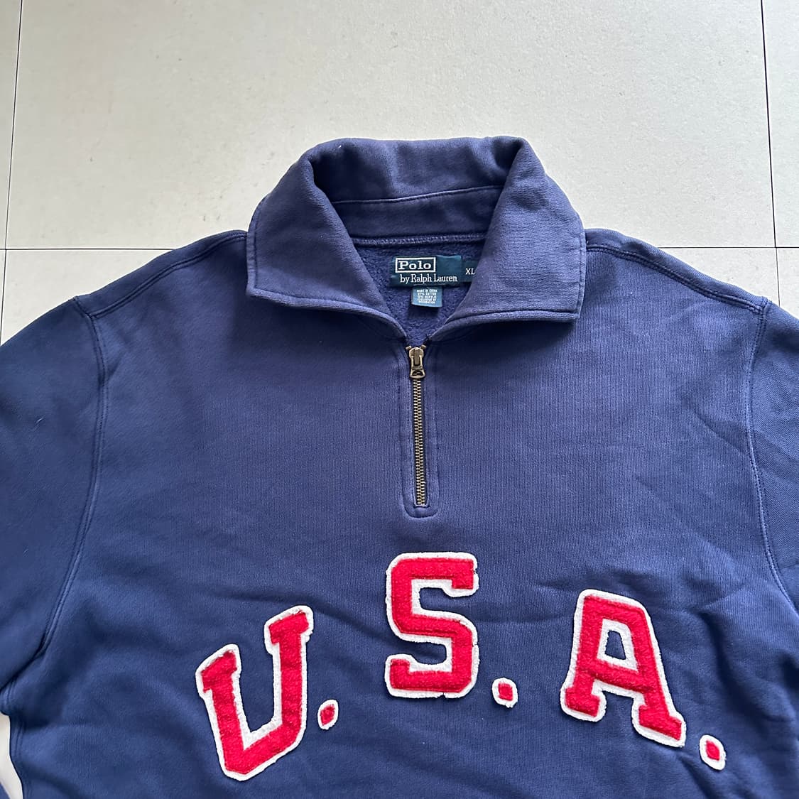 90s 폴로 랄프로렌 USA 빈티지 하프집업 맨투맨  상품이미지2