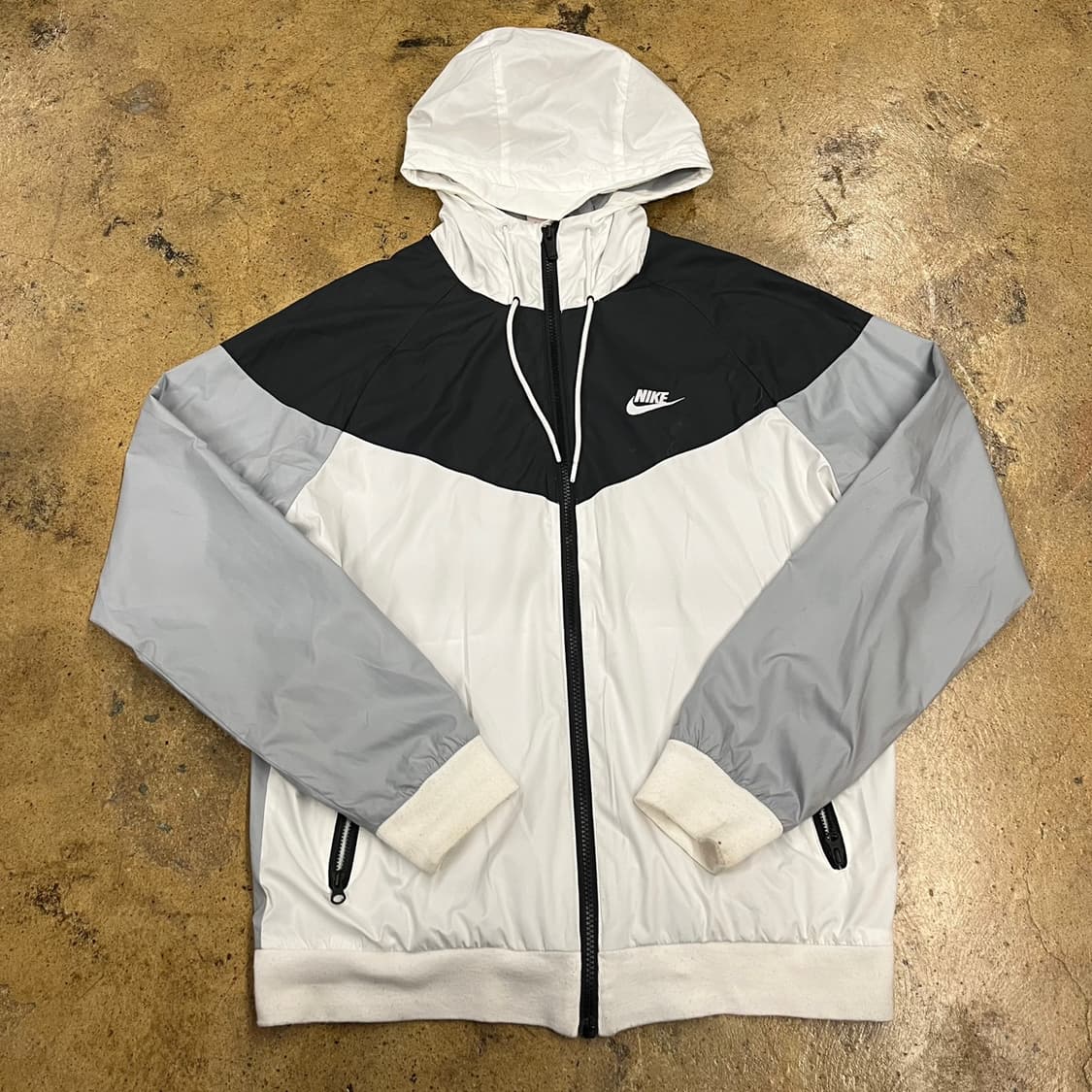 [정품/M] 나이키 바람막이 자켓 블랙 화이트 회색 b10 상품이미지2