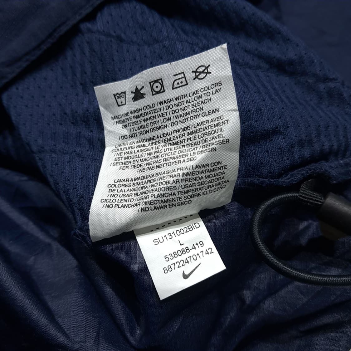 CK143 L 나이키 NFL 씨호크스 다크네이비 바람막이 반팔 아노락 상품이미지7