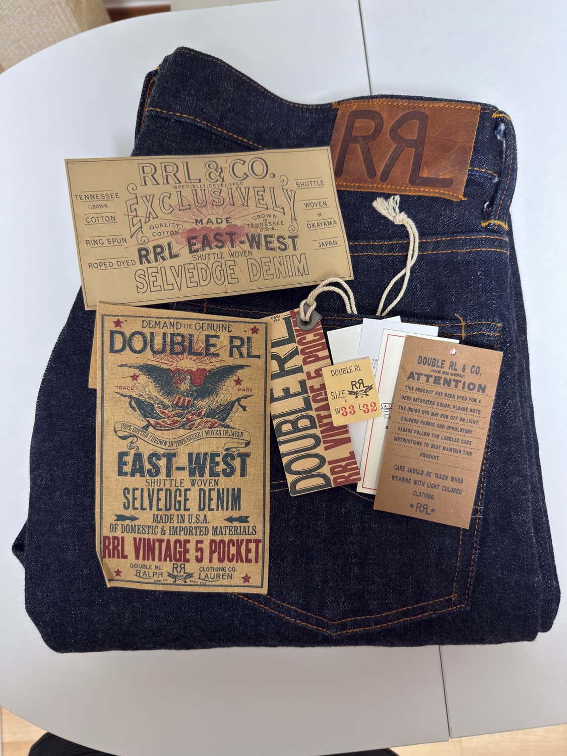 RRL 빈파포 이스트웨스트 셀비지 33x32 상품이미지1