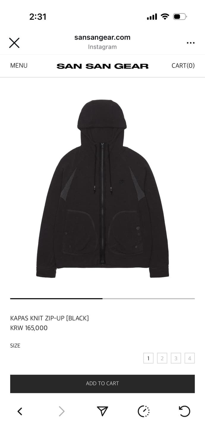 산산기어 카파스 니트 집업 상품이미지2