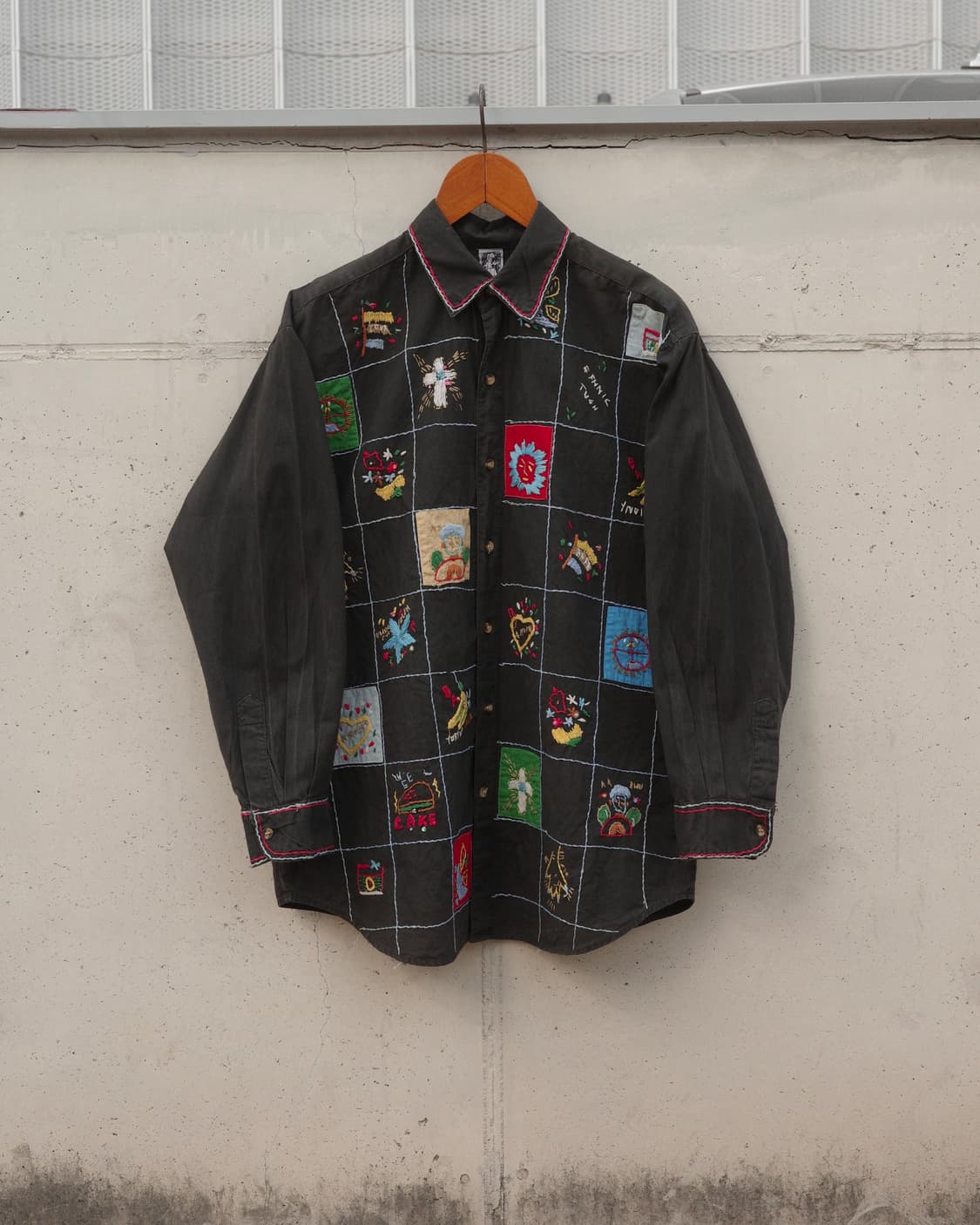 빈티지 에스닉 핸드 자수 셔츠 상품이미지1