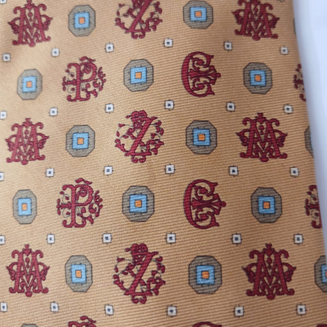 에트로 실크 골드 패턴 넥타이 9.8cm A등급 A19271
 상품이미지7