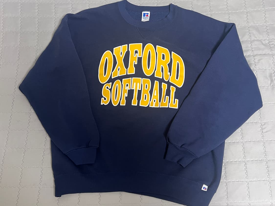 80s러셀 옥스포드 소프트볼 맨투맨 상품이미지1