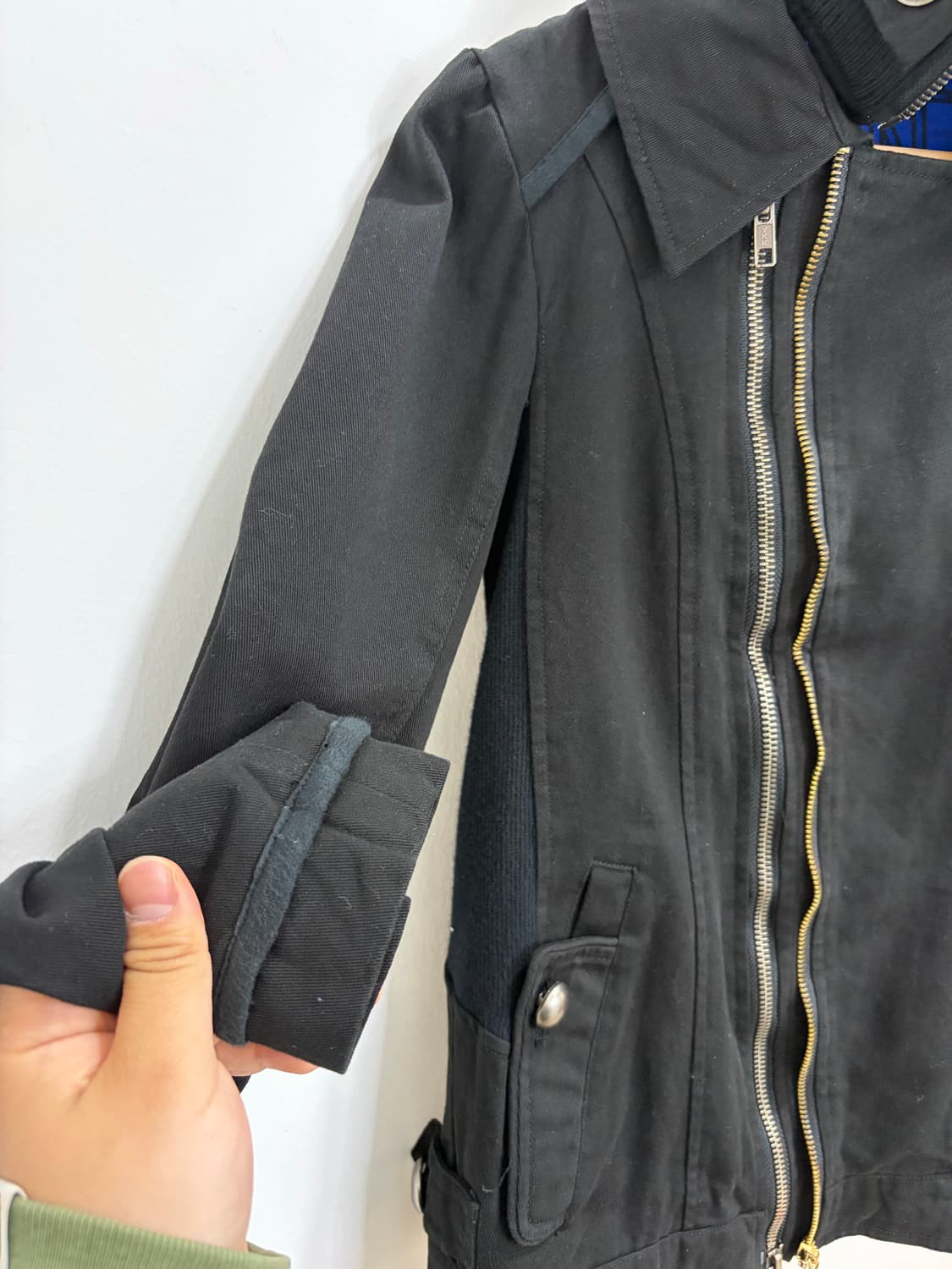 Maison gilfy 메종길피 사선 라이더 자켓 해 상품이미지8