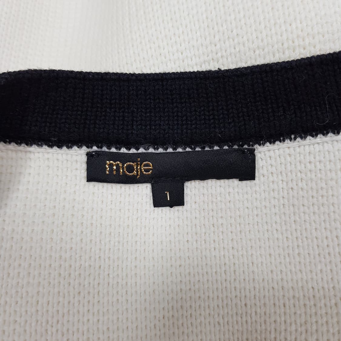 마쥬 Maje 컬러 트리밍 포켓 디자인 가디건 1사이즈 상품이미지6