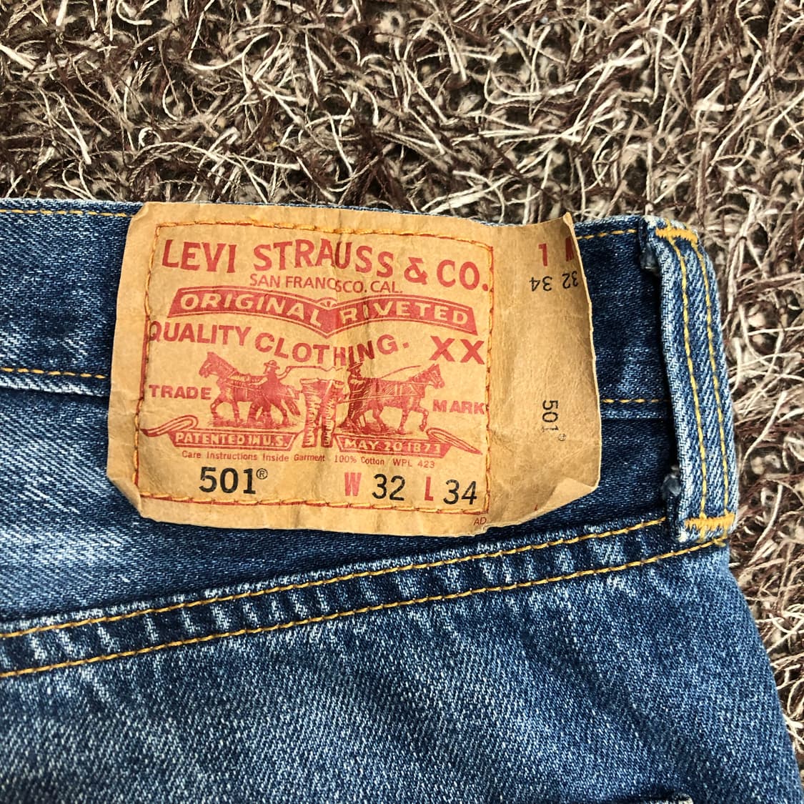 리바이스 501 워싱 데님 팬츠 상품이미지7
