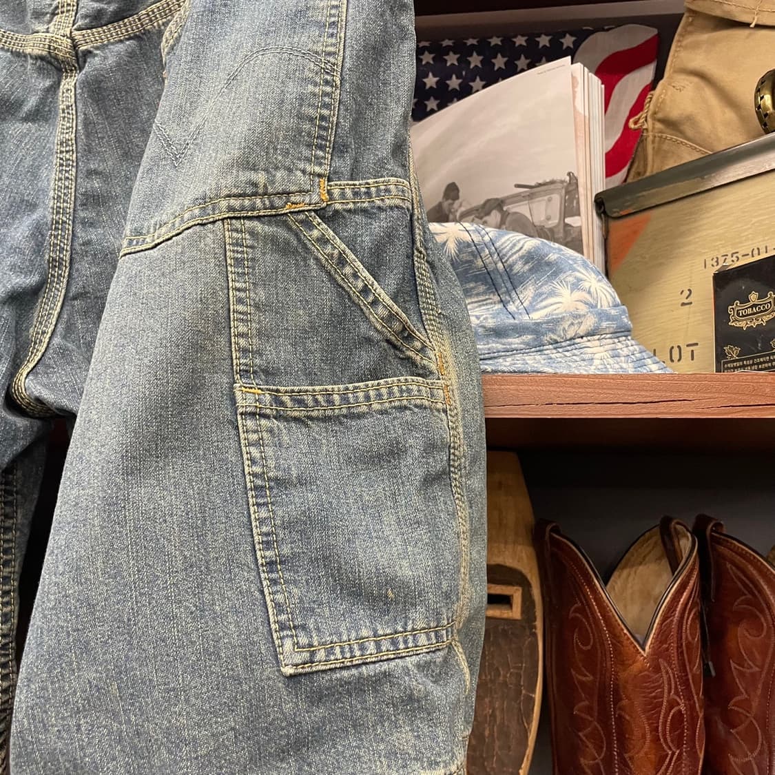 Levis 리바이스 데님 페인터 포켓 워크 카펜터 반바지 데님 쇼츠 팬츠 상품이미지7