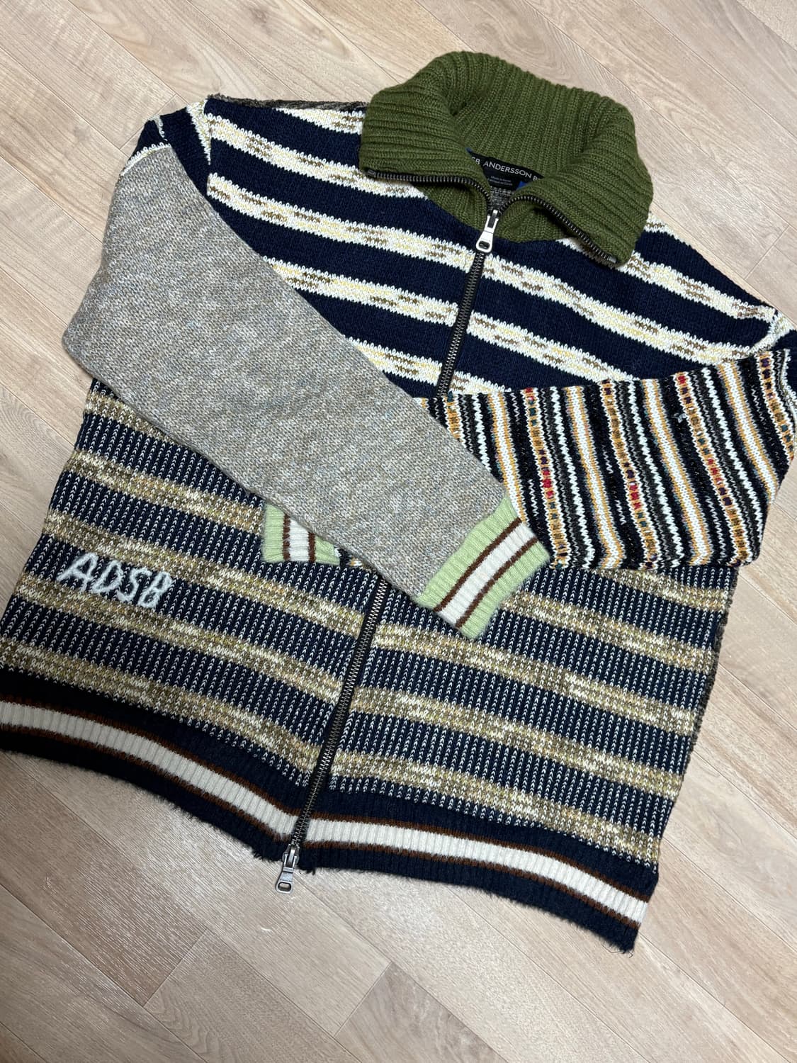 앤더슨벨 패치워크 니트 집업 / ADSB / 착샷O 상품이미지2