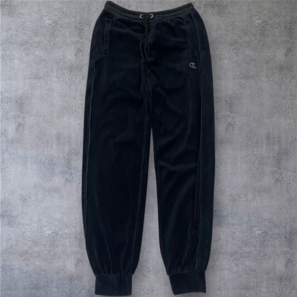 챔피온 Champion 블랙 벨루어 하프집업 조거팬츠 트레이닝 셋업 상품이미지5