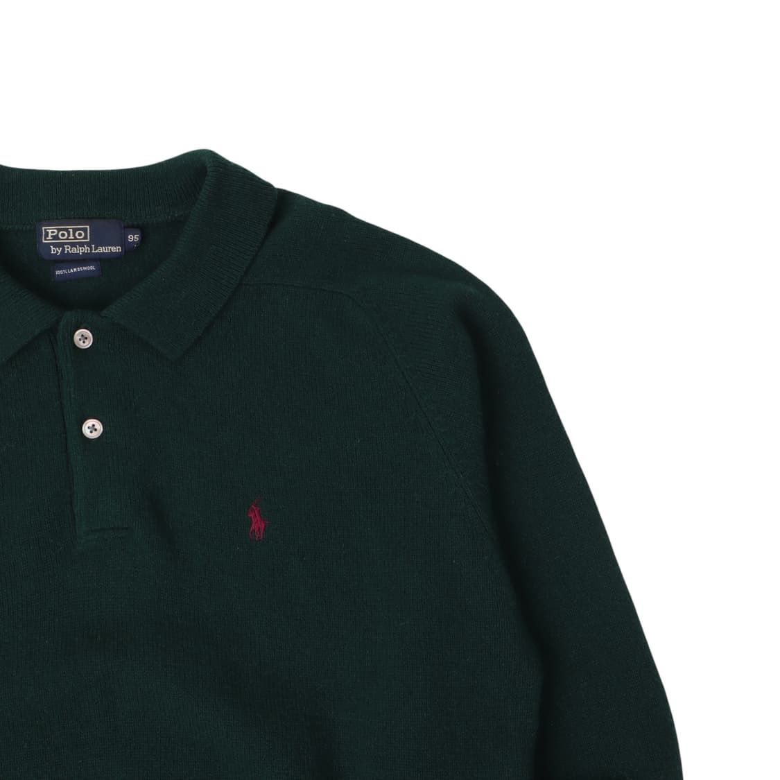 폴로랄프로렌 그린 램스울 버튼업 니트 상품이미지3
