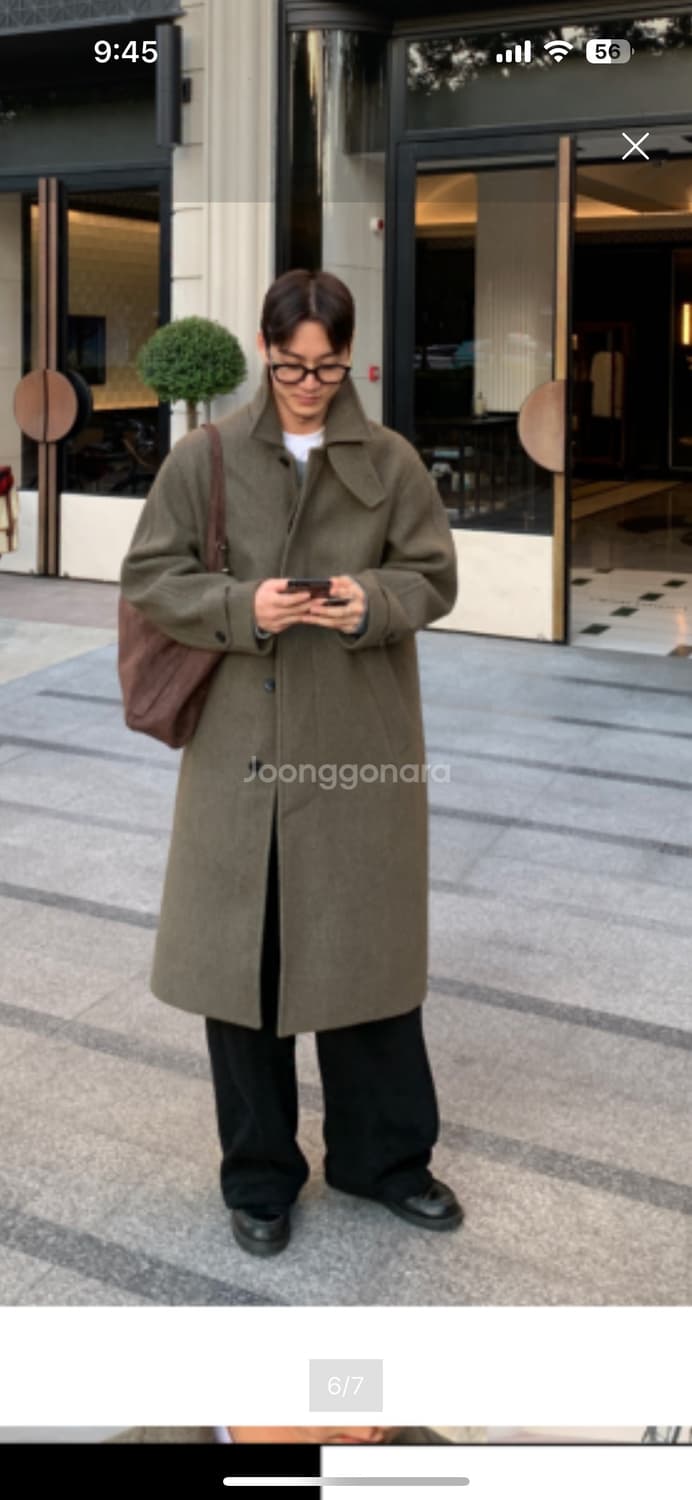 새상품)정가15 hugenest  히든버튼 블랙 울발마칸 코트 상품이미지1