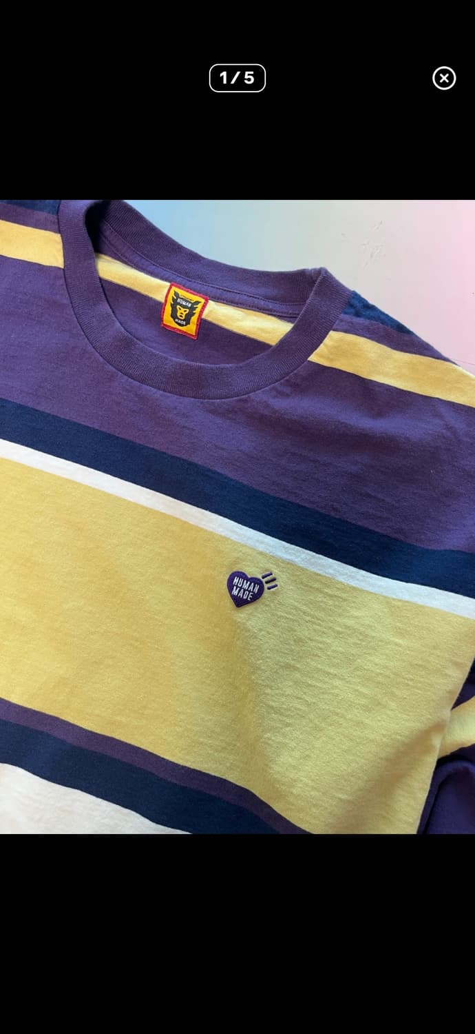 휴먼메이드 human made 스트라이프 긴팔티셔츠 상품이미지1