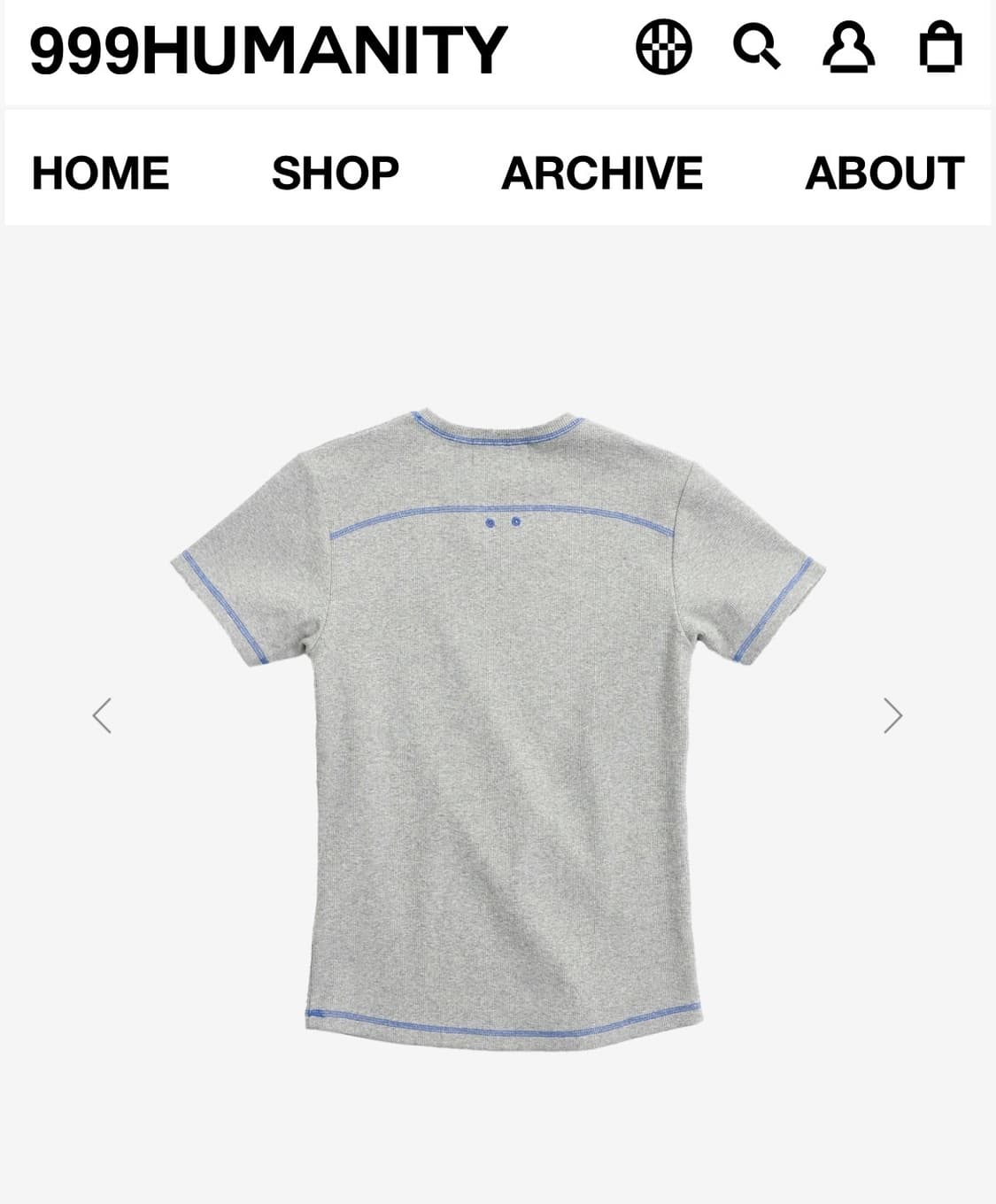 999휴머니티 colored stitch line short sleeve 상품이미지2