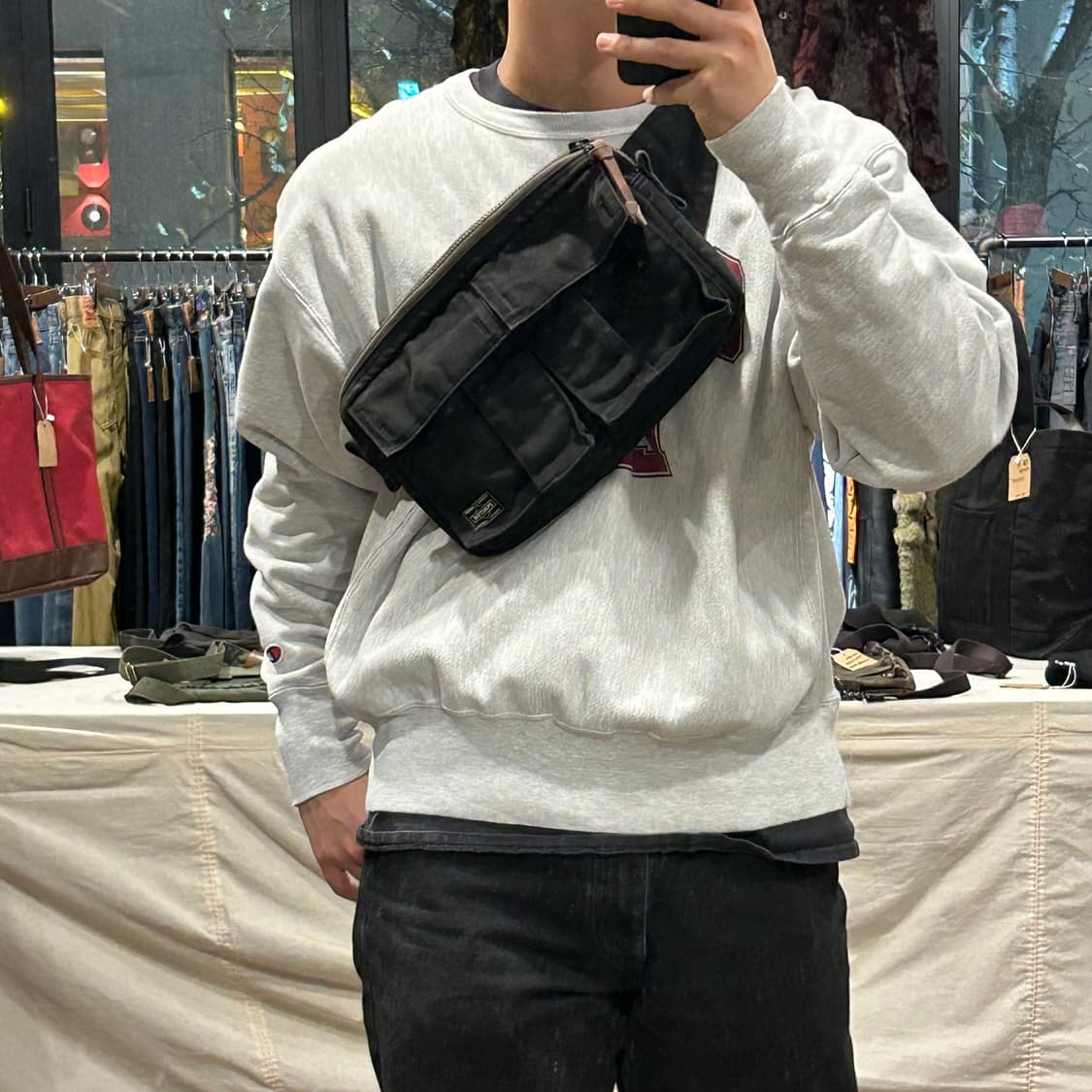 요시다 포터 숄더백 웨이스트백 70주년 한정판 블랙 상품이미지9