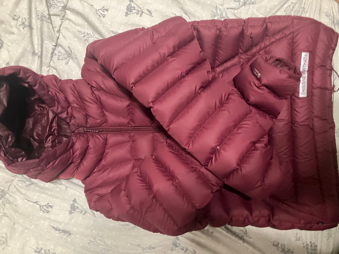 디스이즈네버댓 퍼텍스 아노락 경량패딩 버건디 상품이미지2