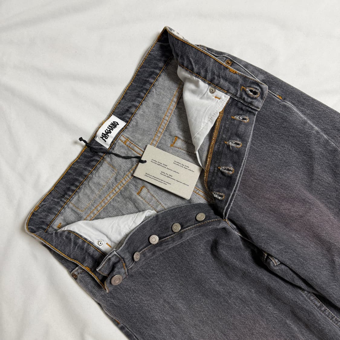 마리아노 언레귤러 데님 오피치나 블랙 상품이미지5