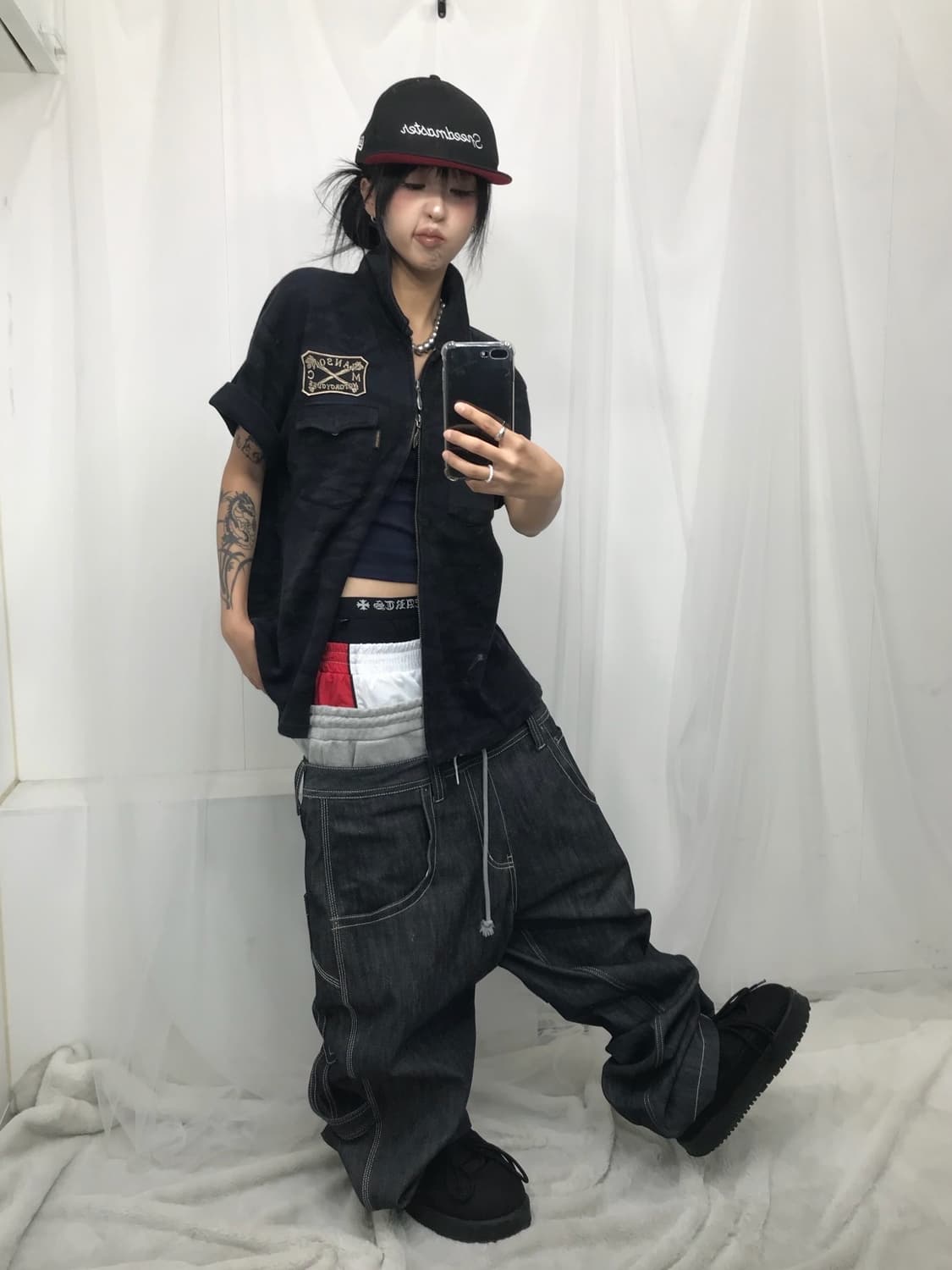 ☠️ 밴슨 자수&카모패턴 투웨이 반팔 자켓 ☠️ 상품이미지6