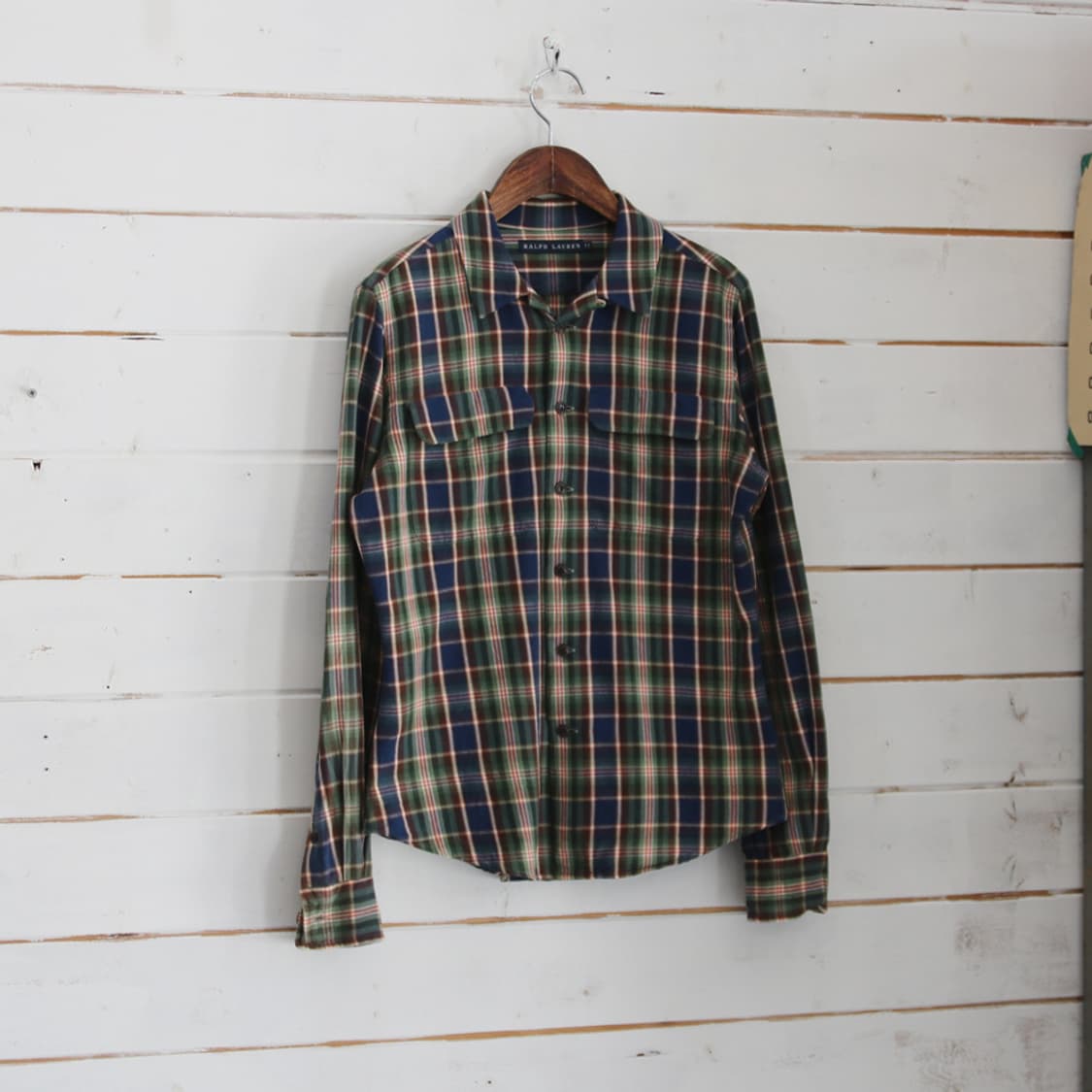 랄프로렌 오픈 카라 체크 셔츠 (여성용 11) 상품이미지2