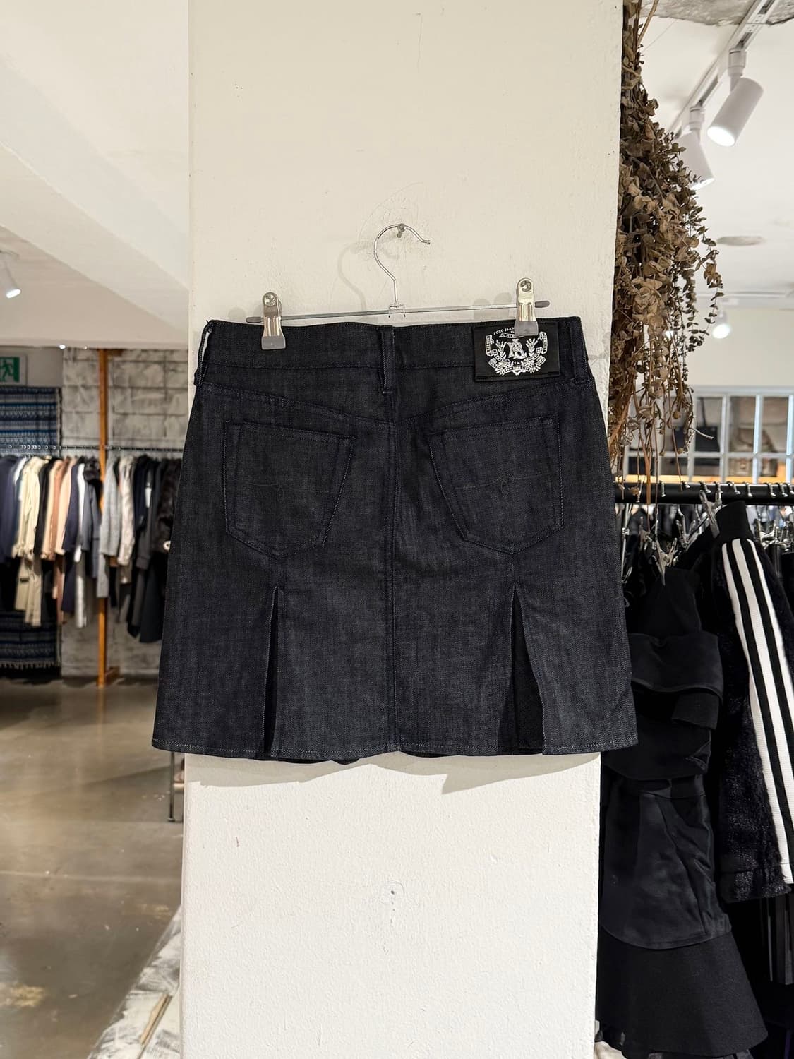 폴로 진스 흑청 플리츠 미니 스커트  상품이미지4