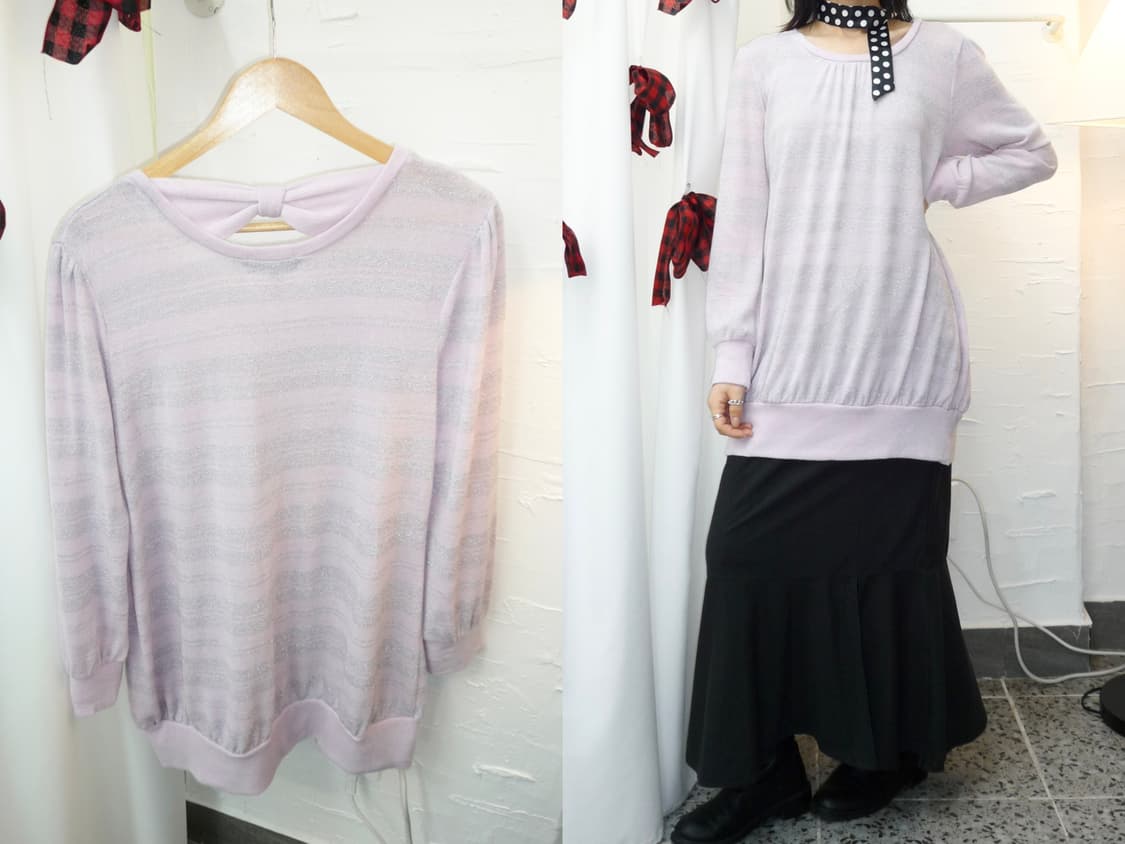 Ribbon point long knit 상품이미지1