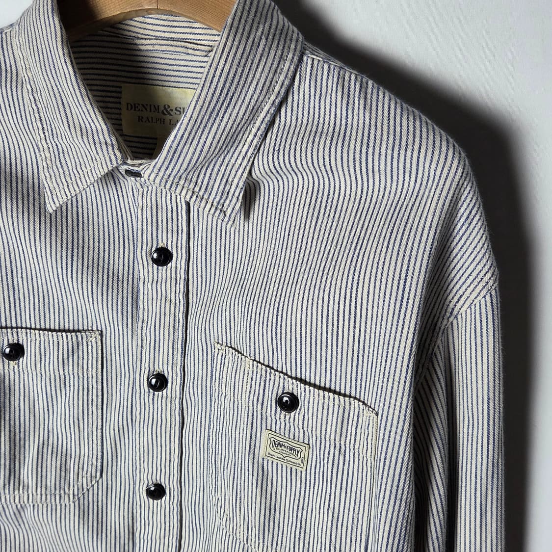 [POLO] 데님앤서플라이 스트라이프 포켓 워크셔츠 상품이미지3